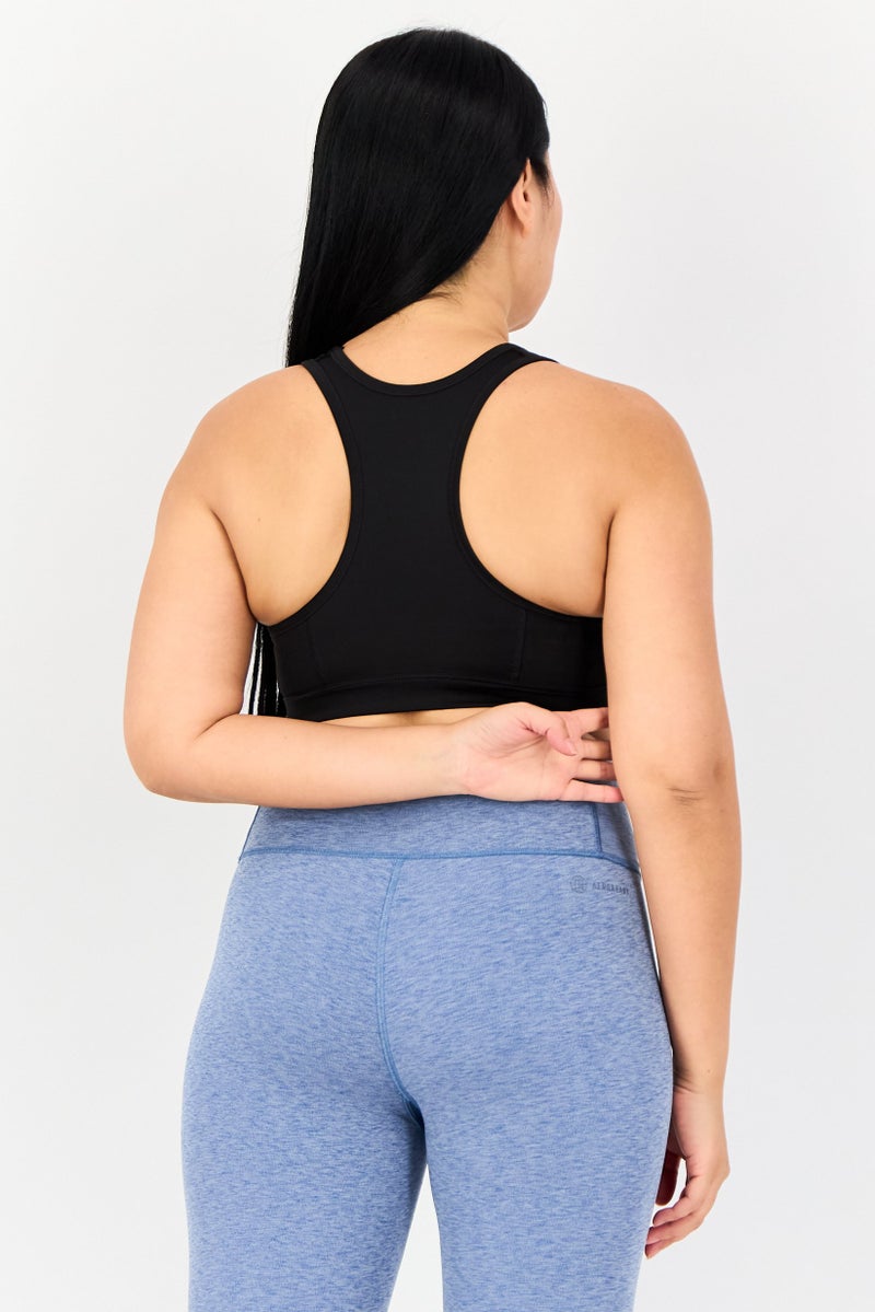 PUMA Women Brand Logo Padded Sports Bra, Black - Image 2